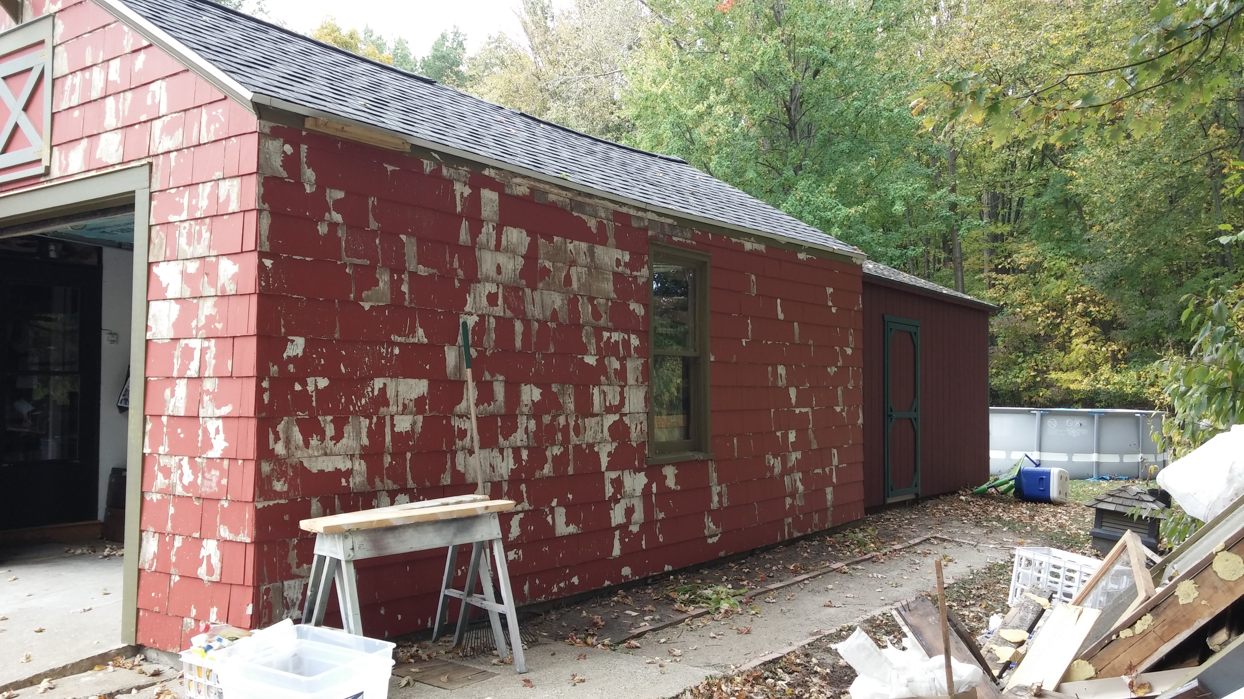 Before Pictures - Exterior Painting Job: Wood Shingle Siding