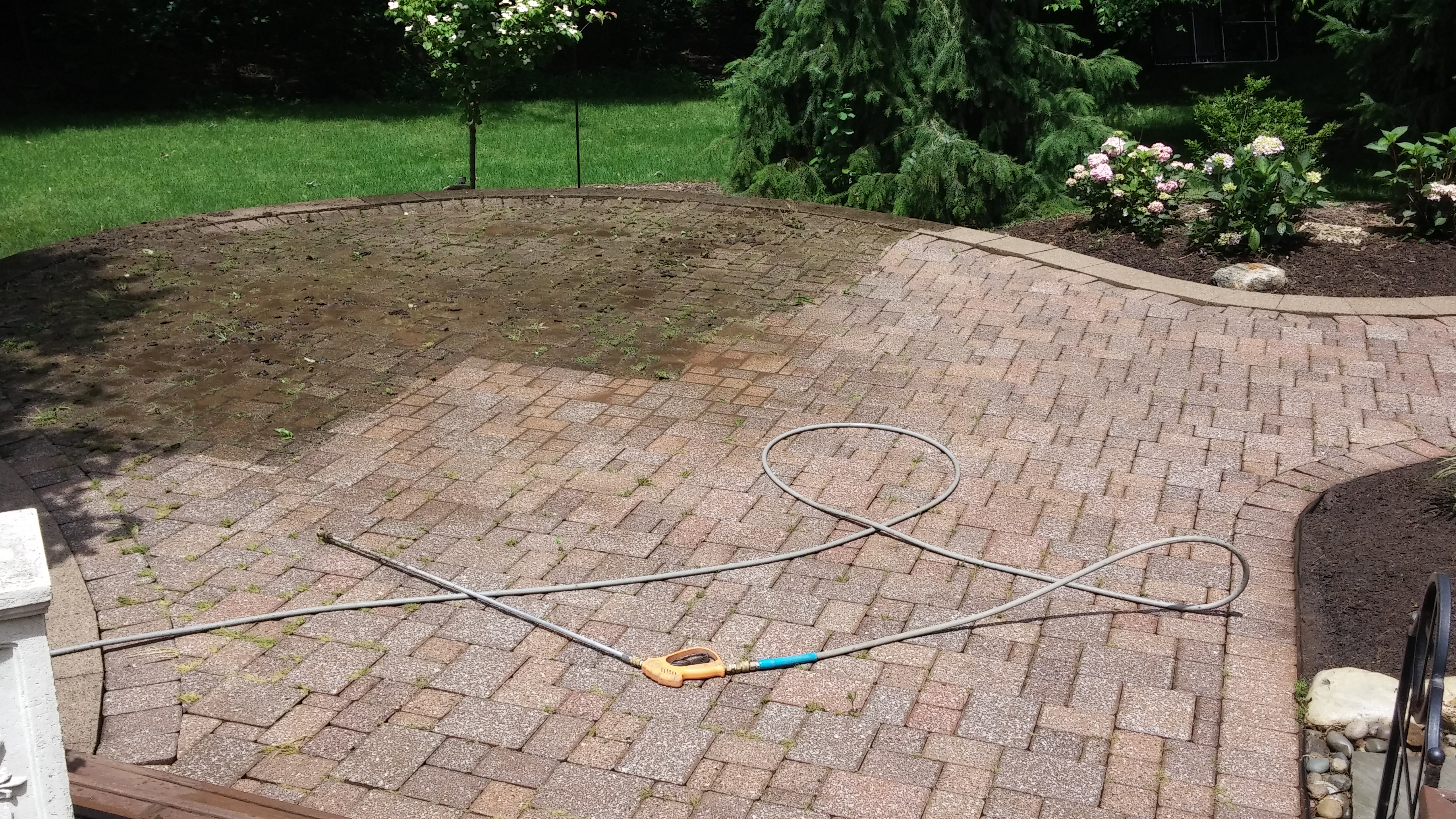 During - Partial Power Washed Patio in North Olmsted 