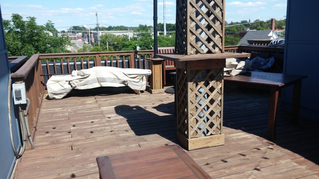 Before Picture - Cleveland Rooftop Deck Pressure Washing 